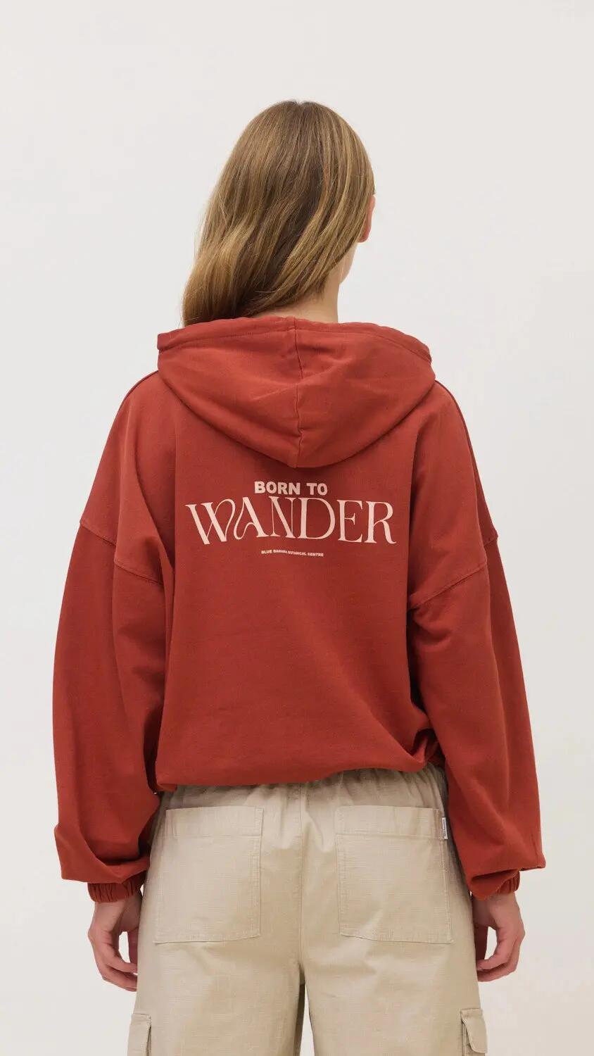 Sudadera con Capucha de Mujer Blue Banana de Algodón Orgánico Wander Terra 2/4