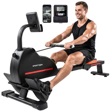 Rameur Magnétique Appareil de Musculation Bluetooth Connecté Kinomap & Zwift 16