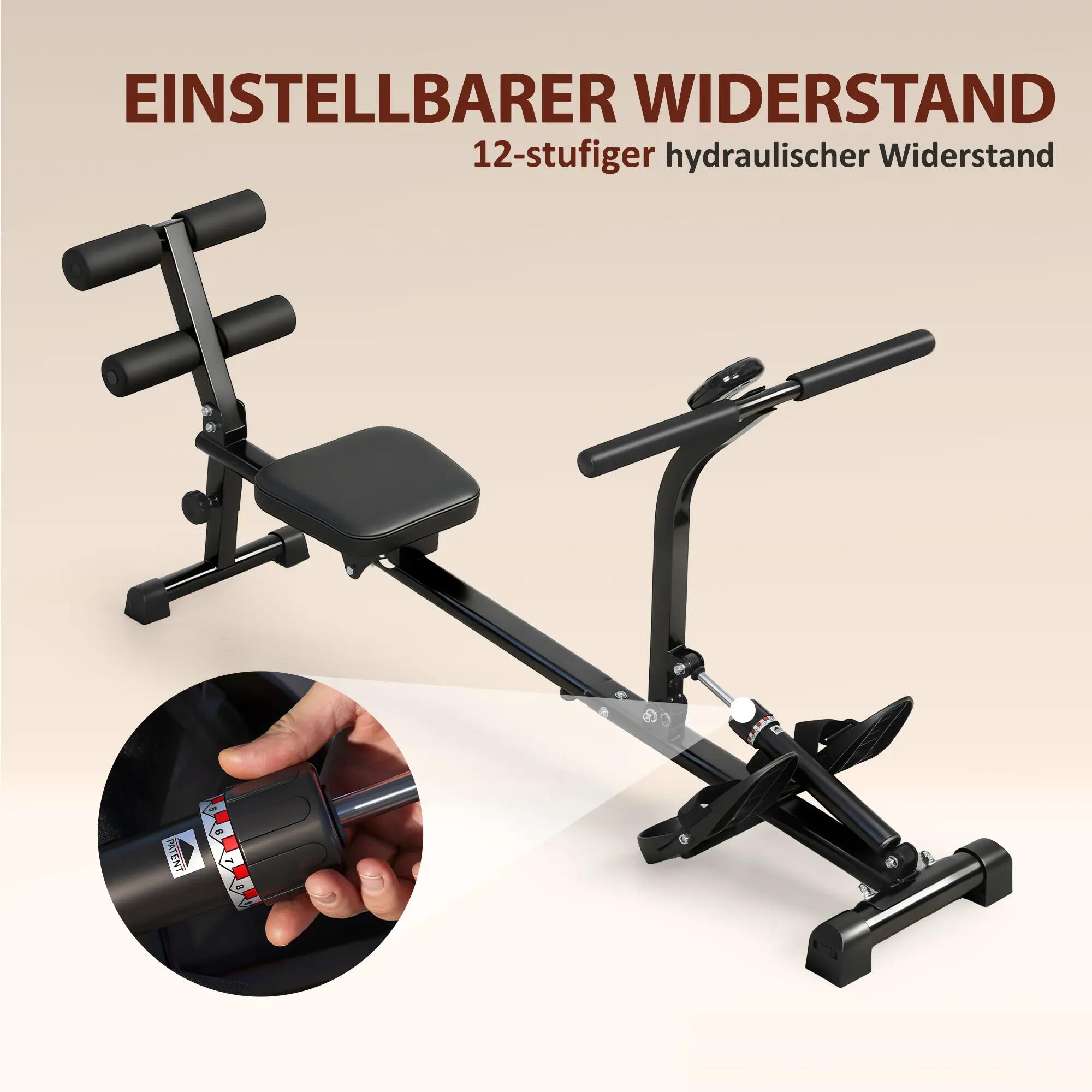 Rameur, appareil de musculation pour abdominaux, réglable sur 12 niveaux 7/9