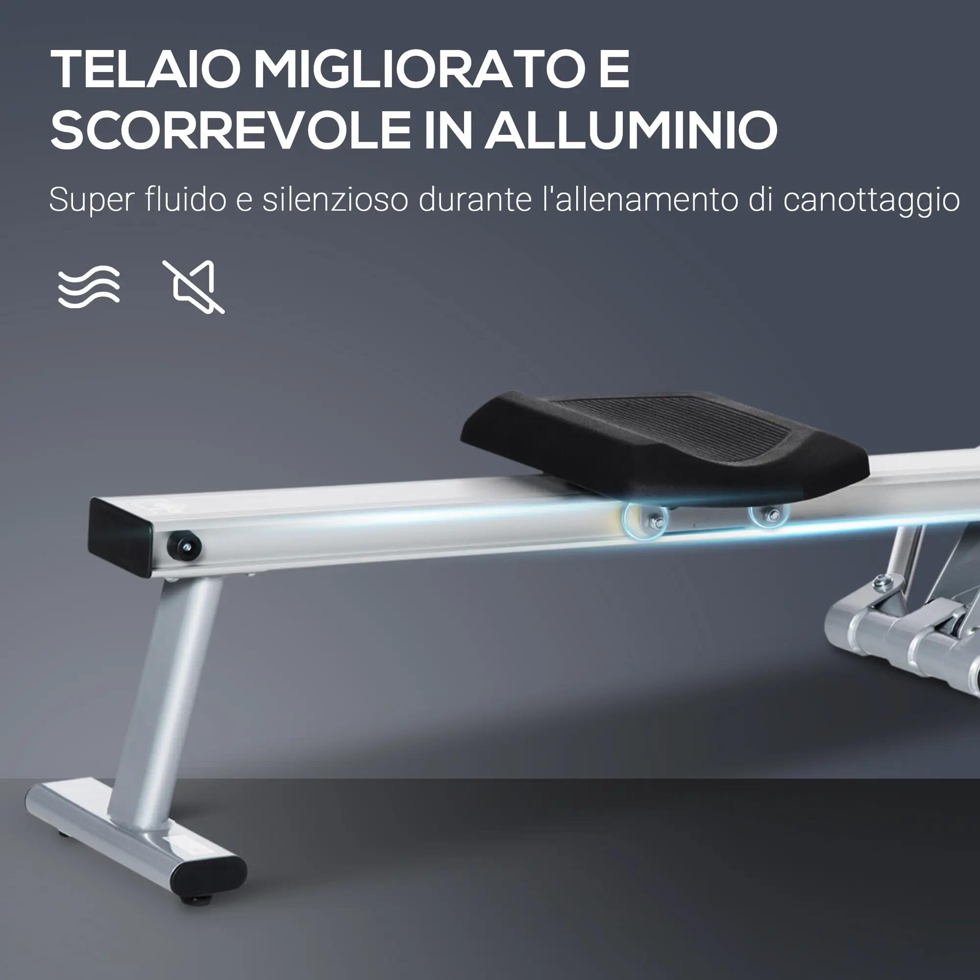 Vogatore à 12 résistances avec moniteur numérique et structure en aluminium, 6/9