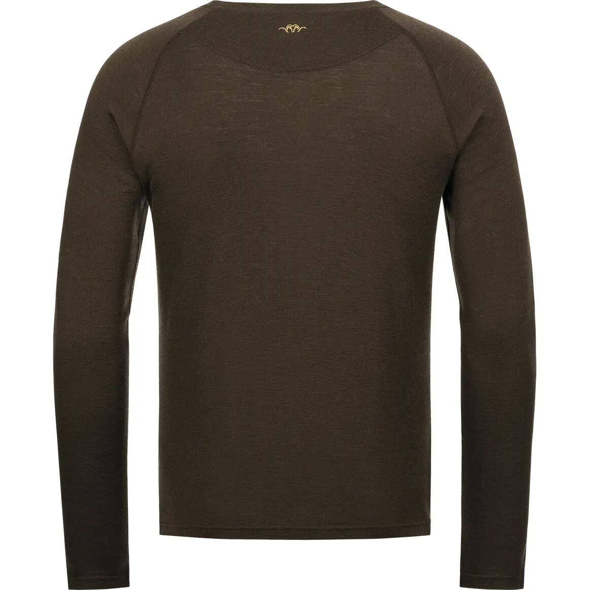 Blaser Merino Base Layer Roundneck Jonar Herren (Dunkelbraun) Größe XL 4/4