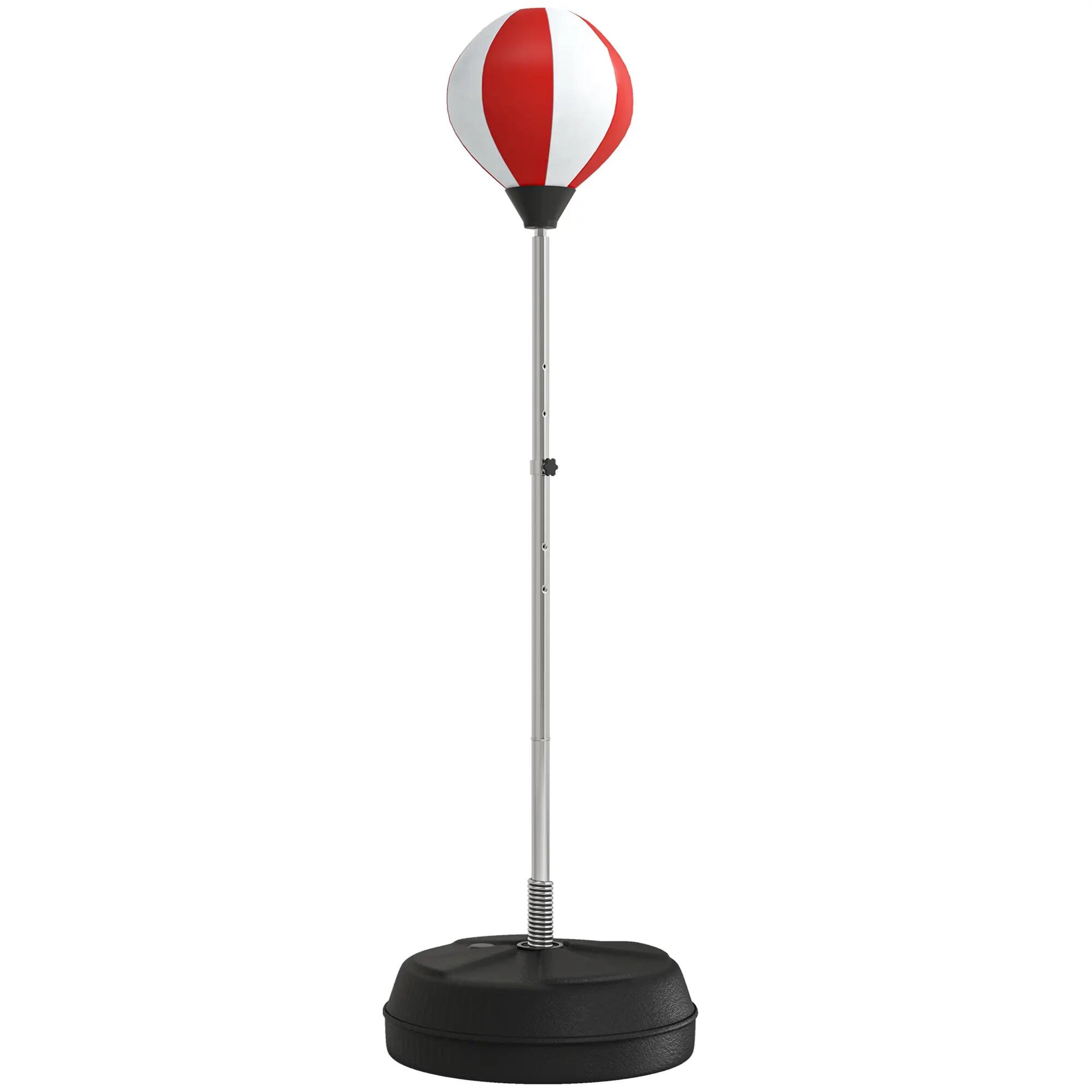 Ballon de frappe au sol réglable en hauteur avec gants et base lestable, 43 x 43 2/9