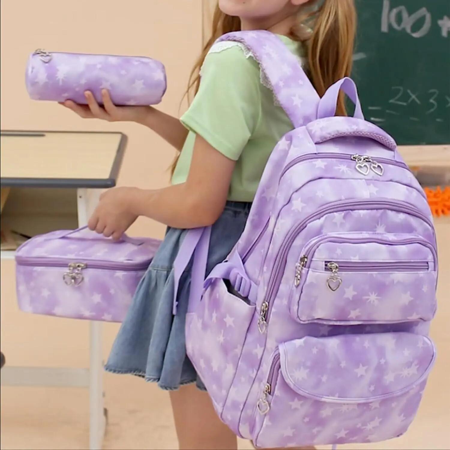 Sac à dos lumineux style anime, sac d'école noctiluque, sac à dos de jour avec 5/6