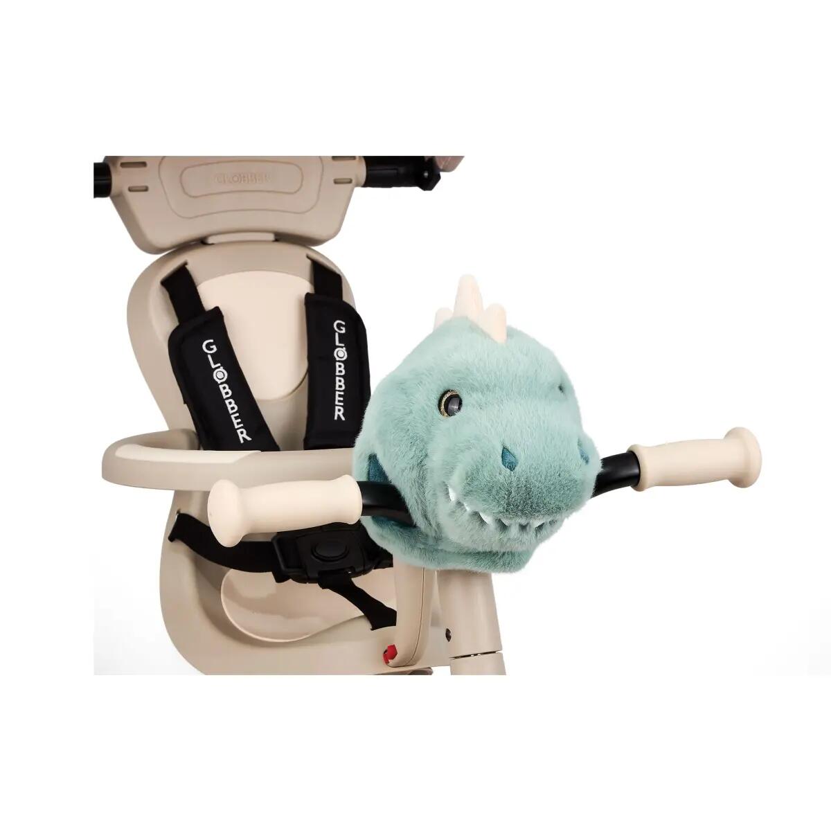 Tête peluche pour guidon de trottinette ou tricycle - Vert Sauge 4/4