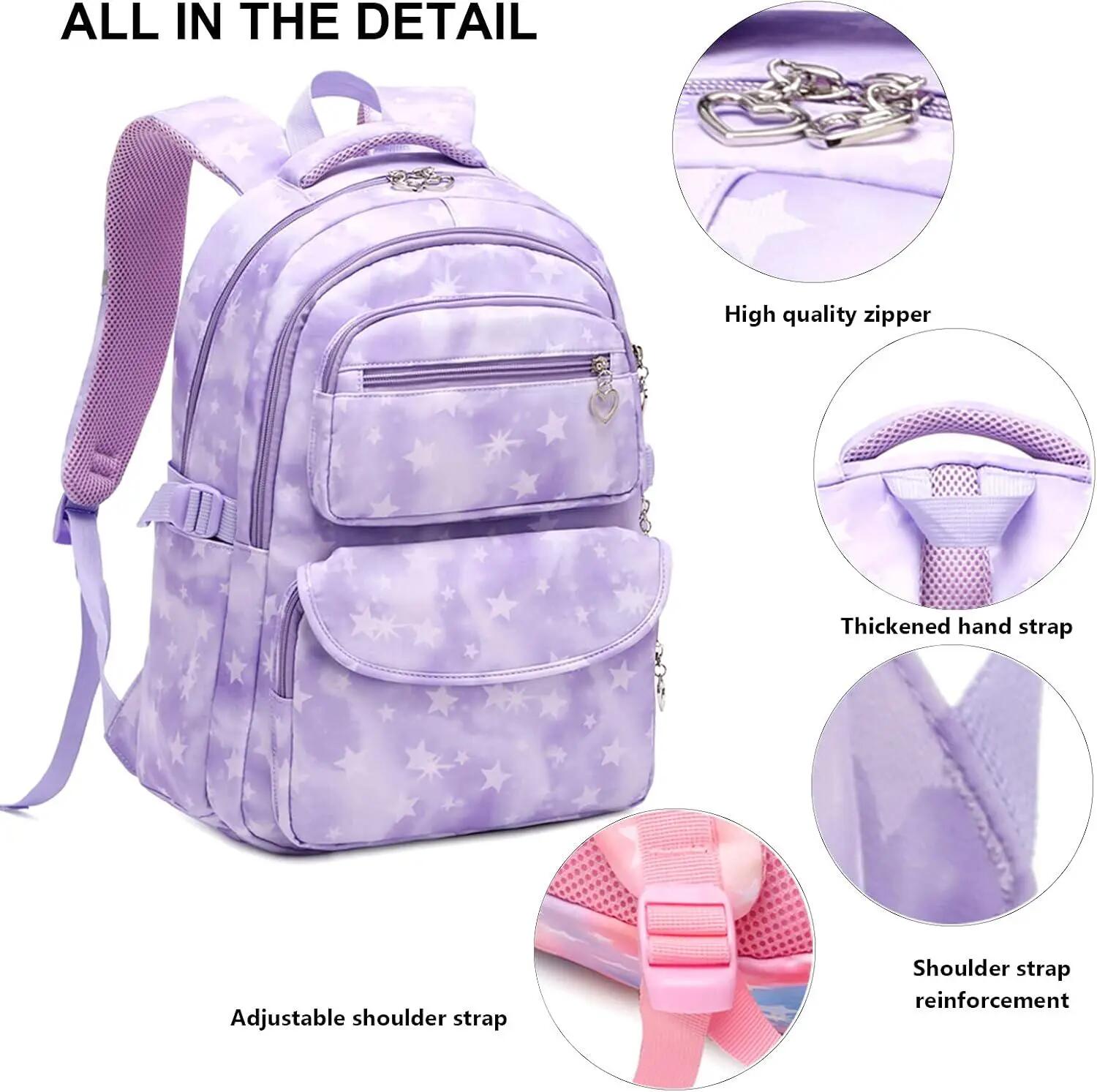 Sac à dos lumineux style anime, sac d'école noctiluque, sac à dos de jour avec 3/6