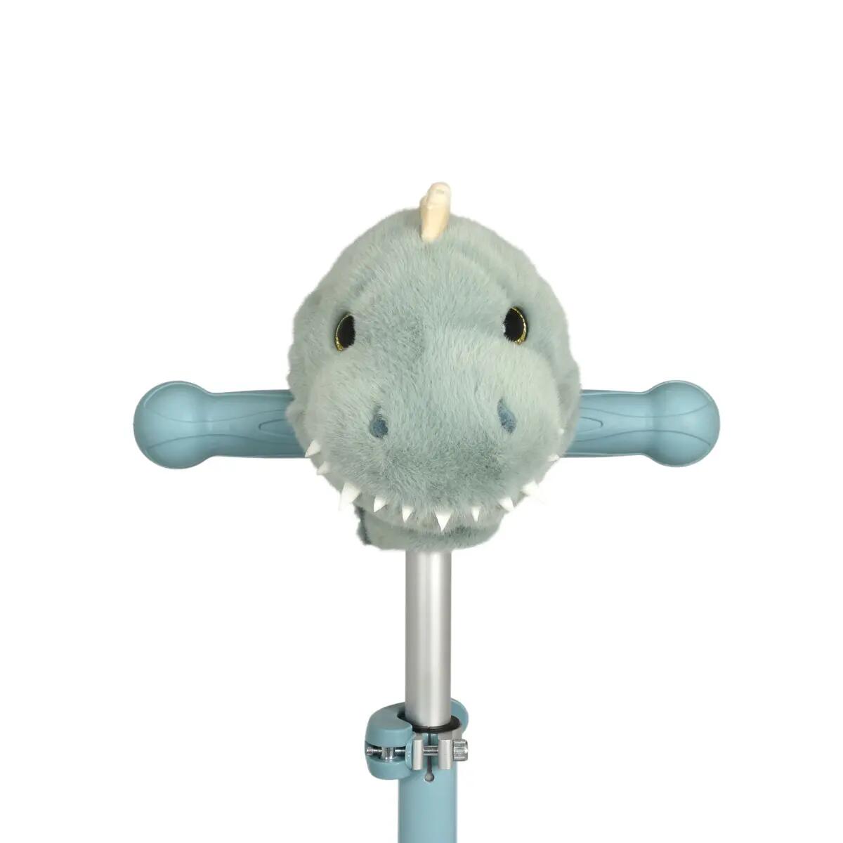 Tête peluche pour guidon de trottinette ou tricycle - Vert Sauge 2/4