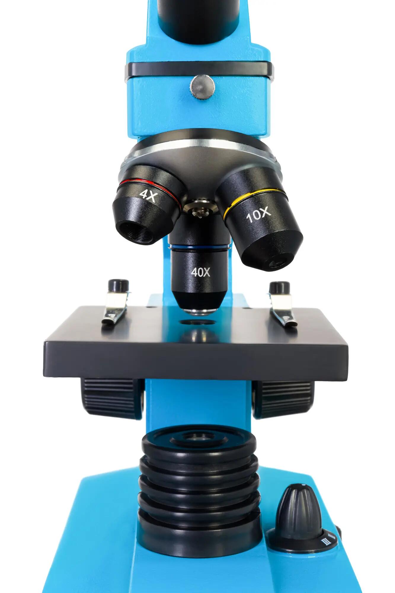 Microscopio Levenhuk Rainbow 2L PLUS Azzuro con libro in italiano 9/14
