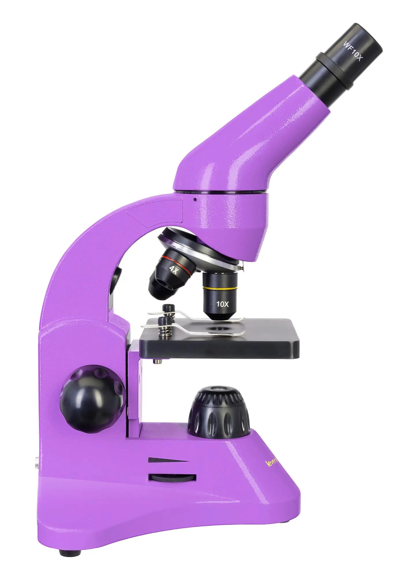 Microscopio Levenhuk Rainbow 50L Ametista con libro in bulgaro 8/15