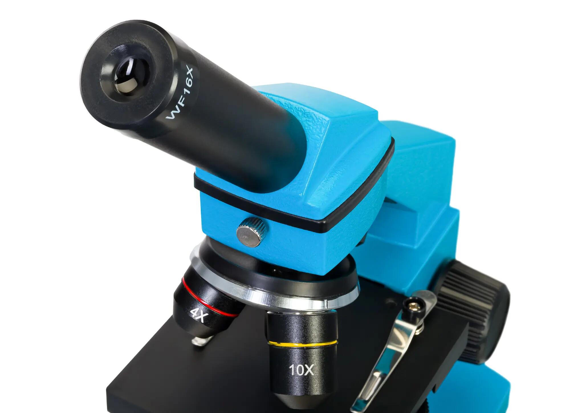 Microscopio Levenhuk Rainbow 2L PLUS Azzuro con libro in italiano 8/14