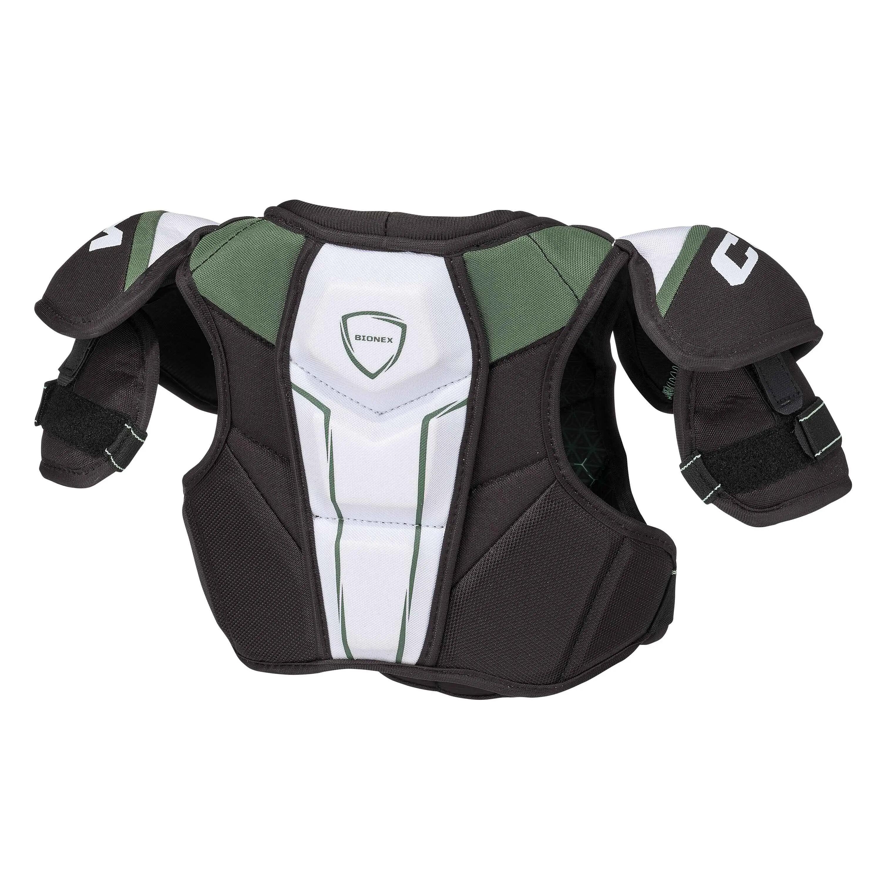 CCM YT WM hombreras de hockey Negro femeninas 2/2