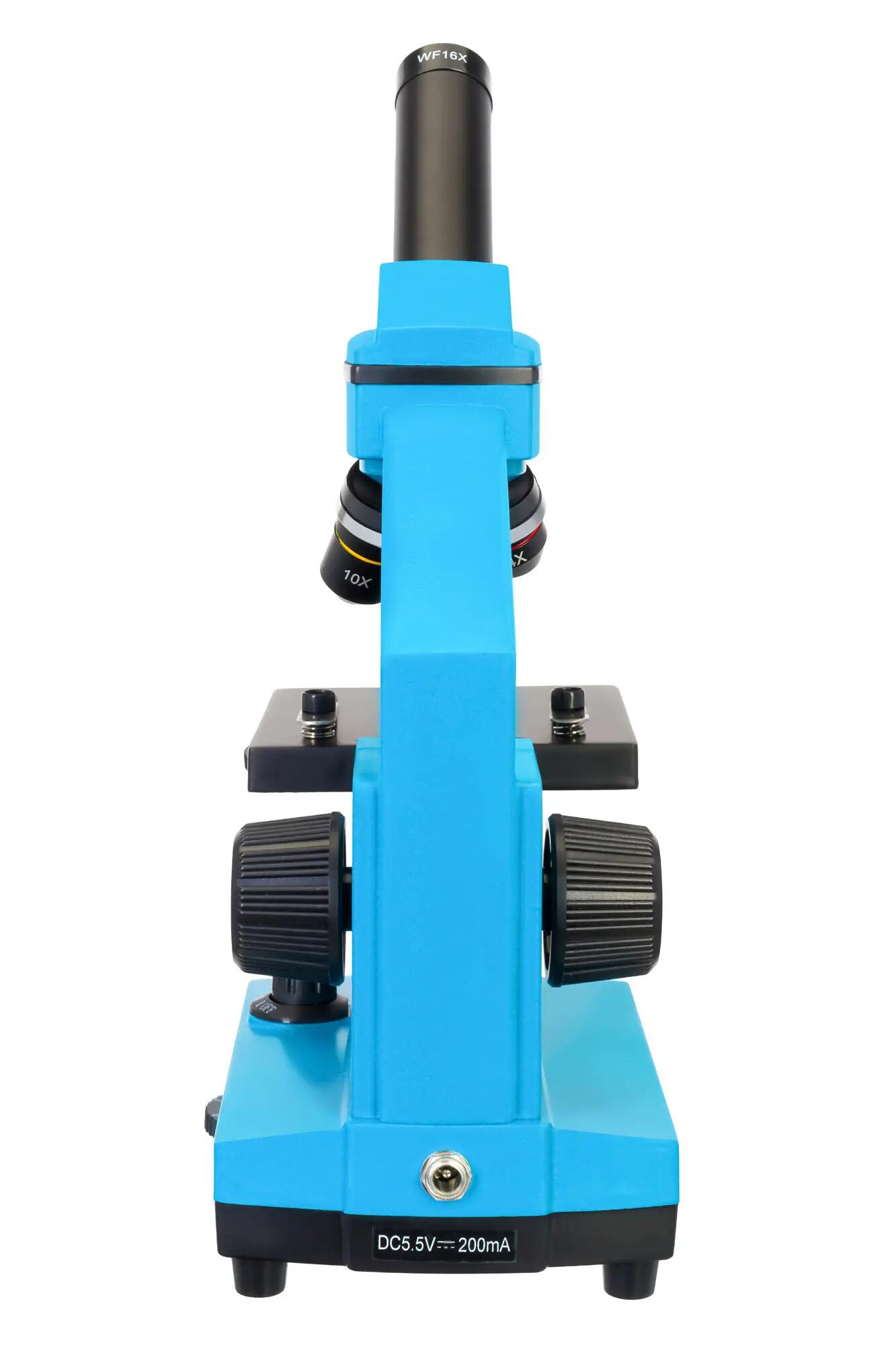 Microscopio Levenhuk Rainbow 2L PLUS Azzuro con libro in italiano 7/14