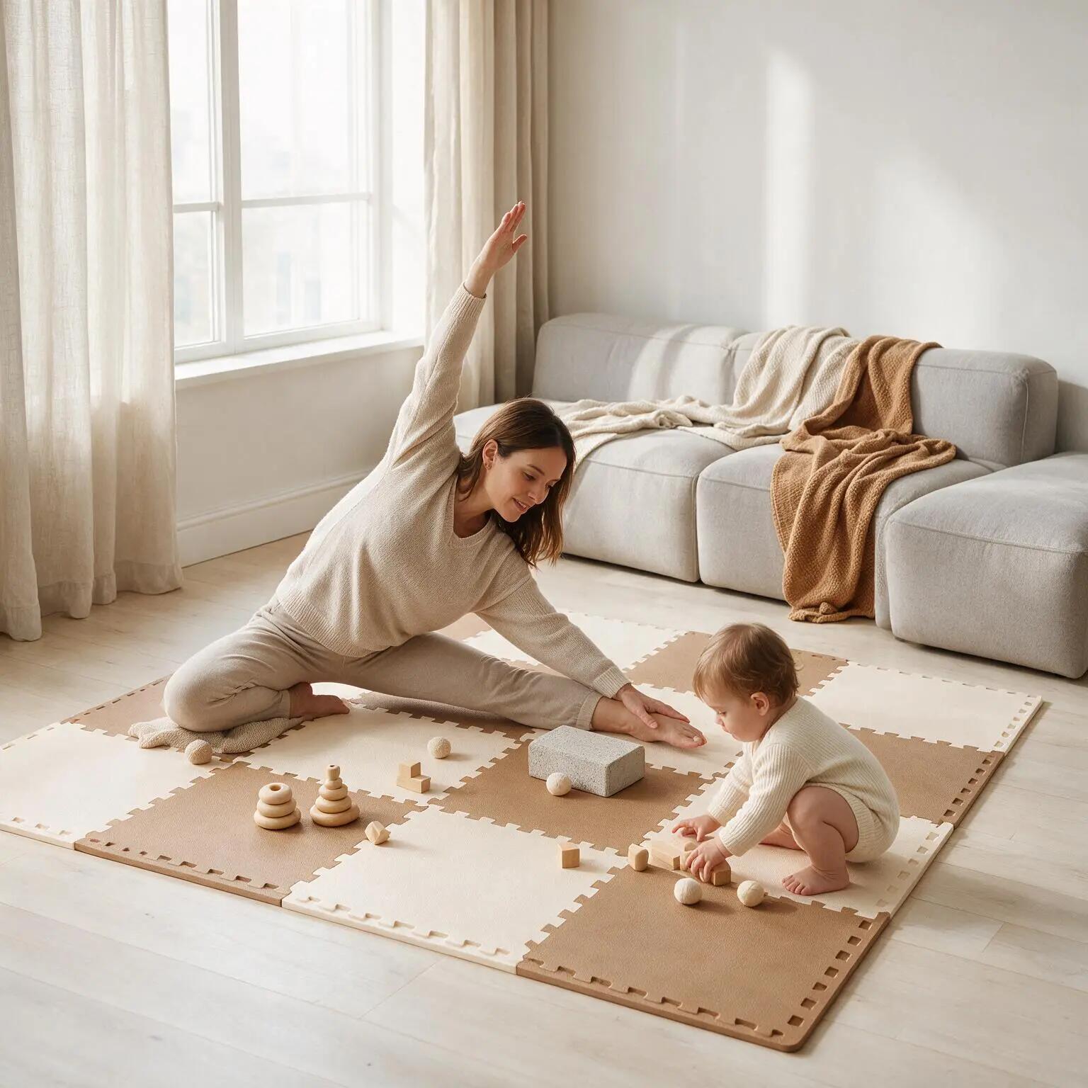 Tatami Kids Puzzle 32x32cm 10mm Caramelo - Beige 45u. (4.62m2) 5/9