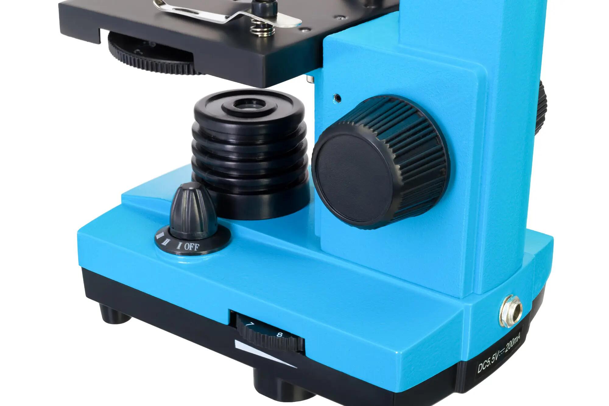 Microscopio Levenhuk Rainbow 2L PLUS Azzuro con libro in italiano 11/14