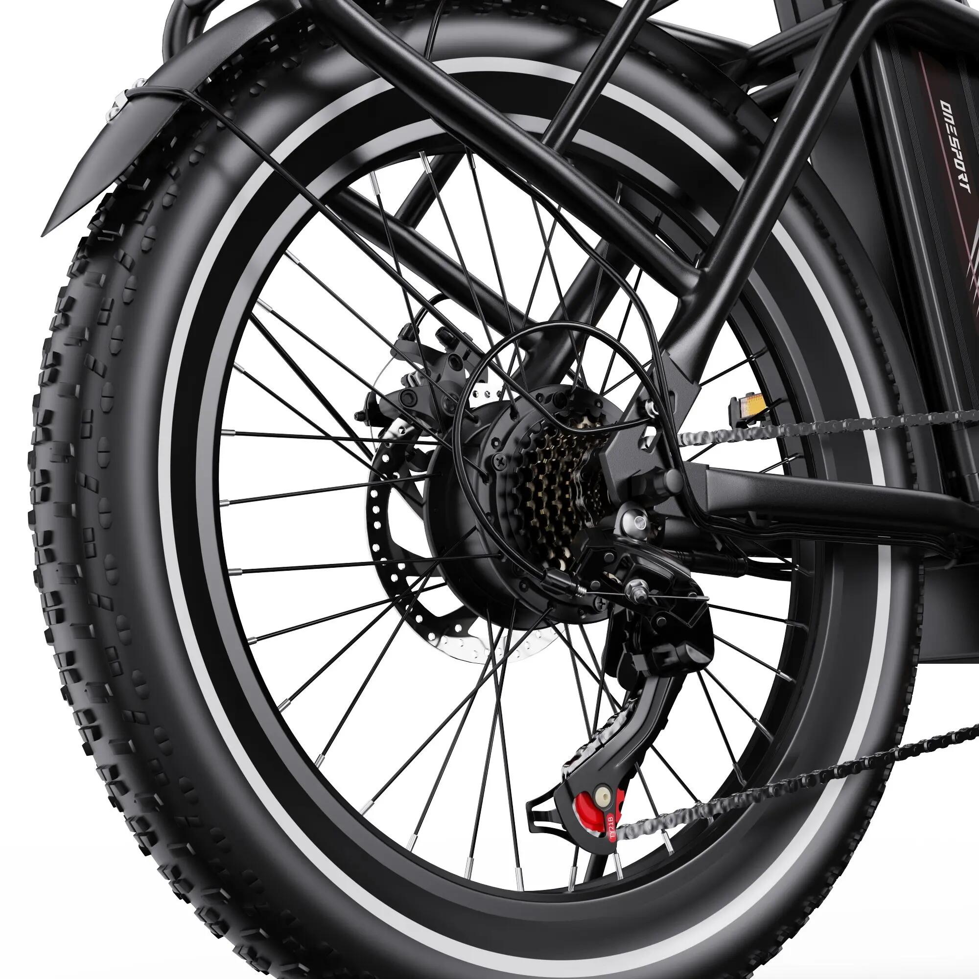 ONESPORT OT16 PRO Vélo Électrique Pliable 250W, 48V 17Ah, Shimano 7 Vitesses 10/10