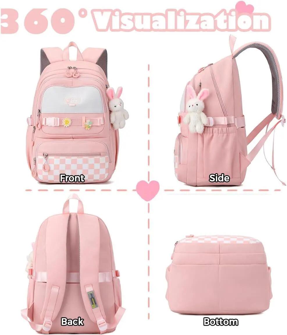 Sac à dos enfant pour filles, motif papillon arc-en-ciel mignon, idéal pour les 5/6