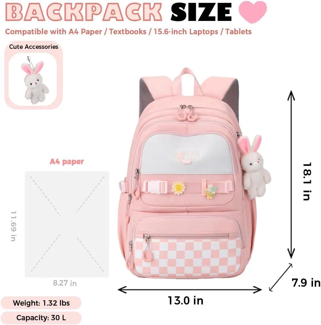 Sac à dos enfant pour filles, motif papillon arc-en-ciel mignon, idéal pour les 2/6