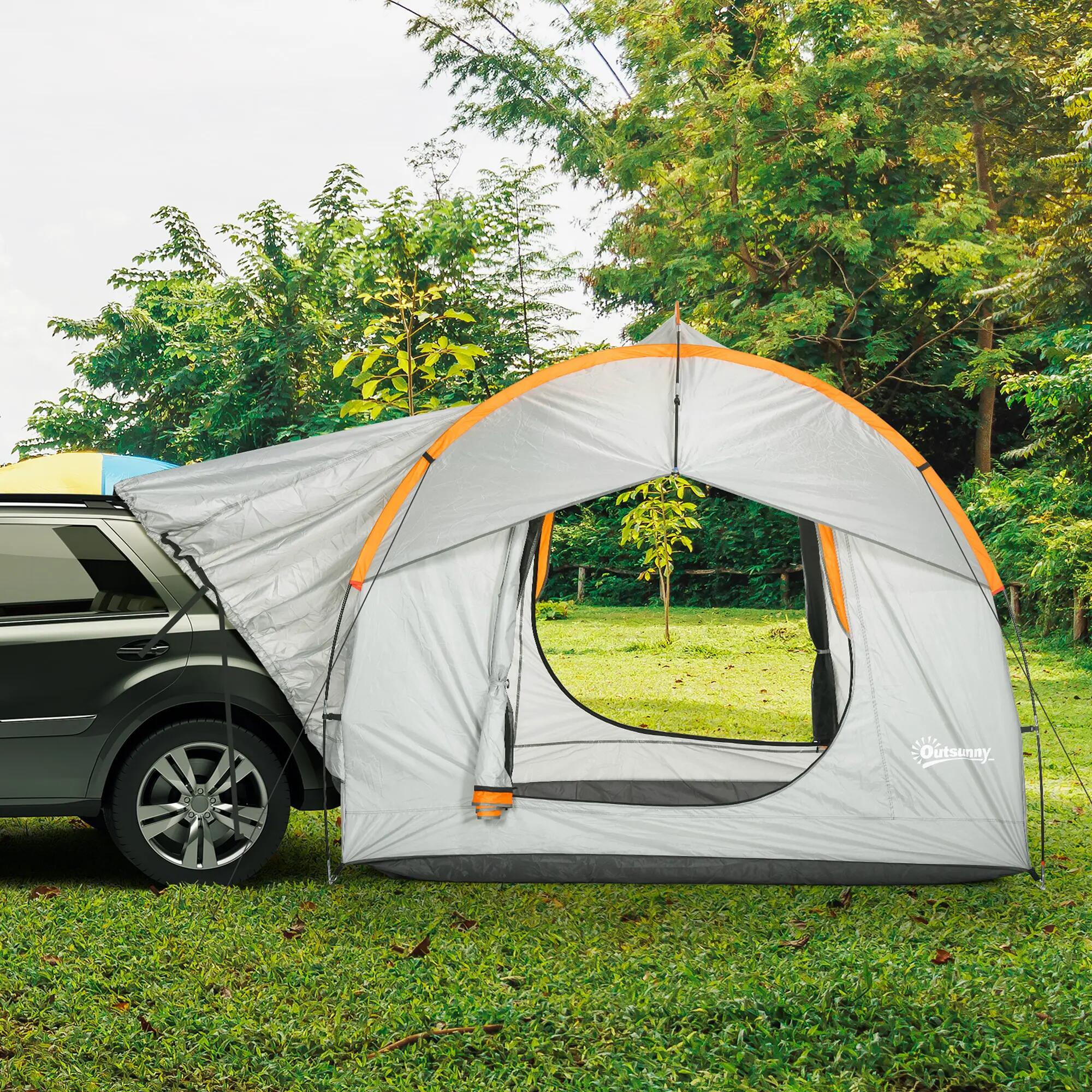 Tente de voiture - camping - étanche 3 portes - gris orange 4/6