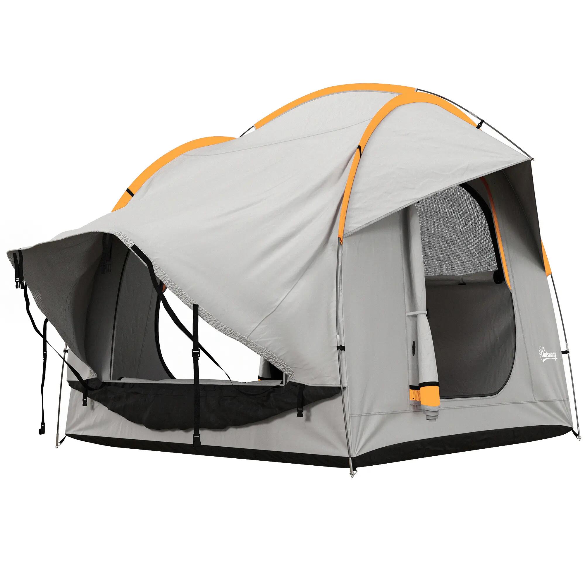 Tente de voiture - camping - étanche 3 portes - gris orange 2/6