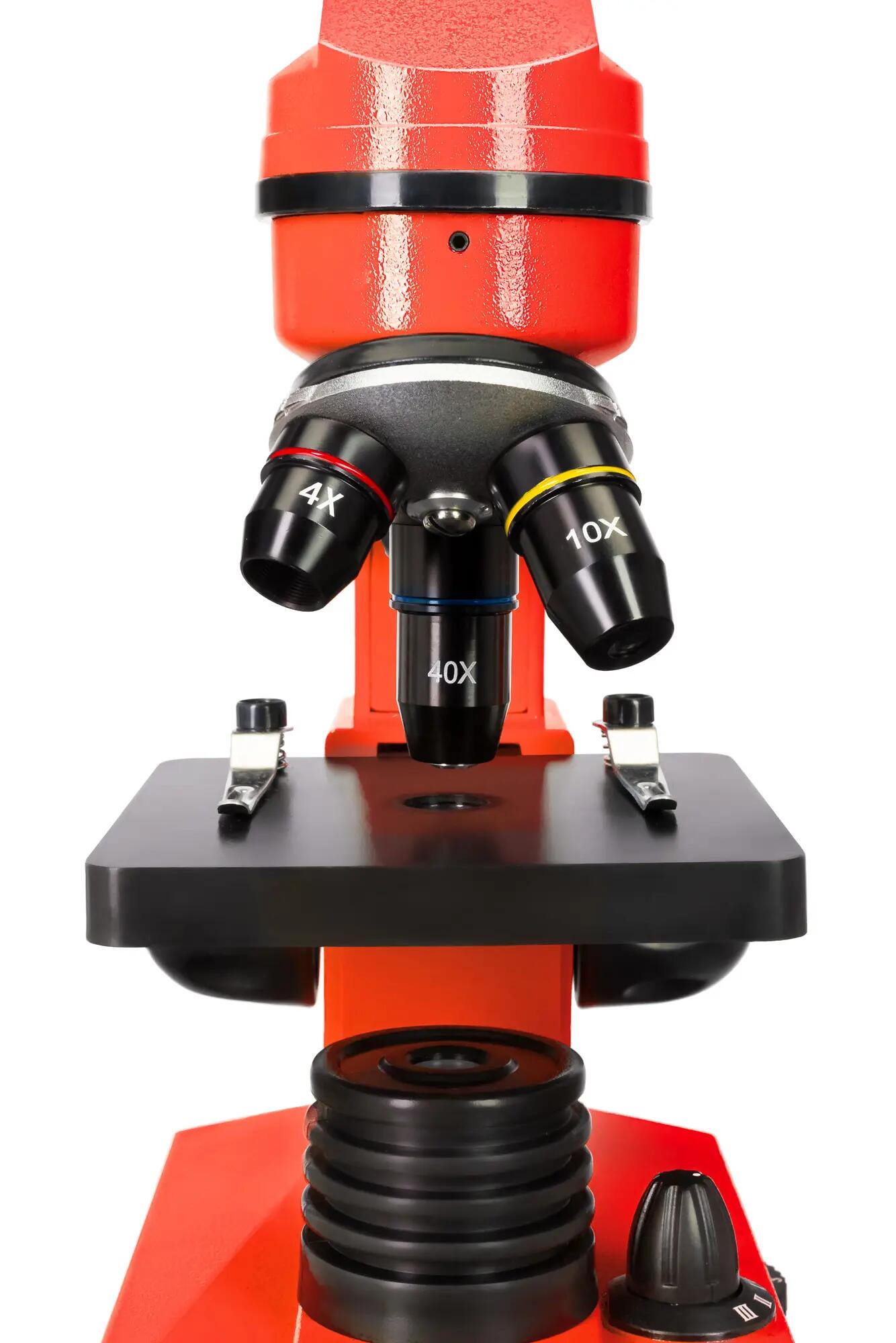 Microscopio Levenhuk Rainbow 2L Arancione con libro in inglese 9/14