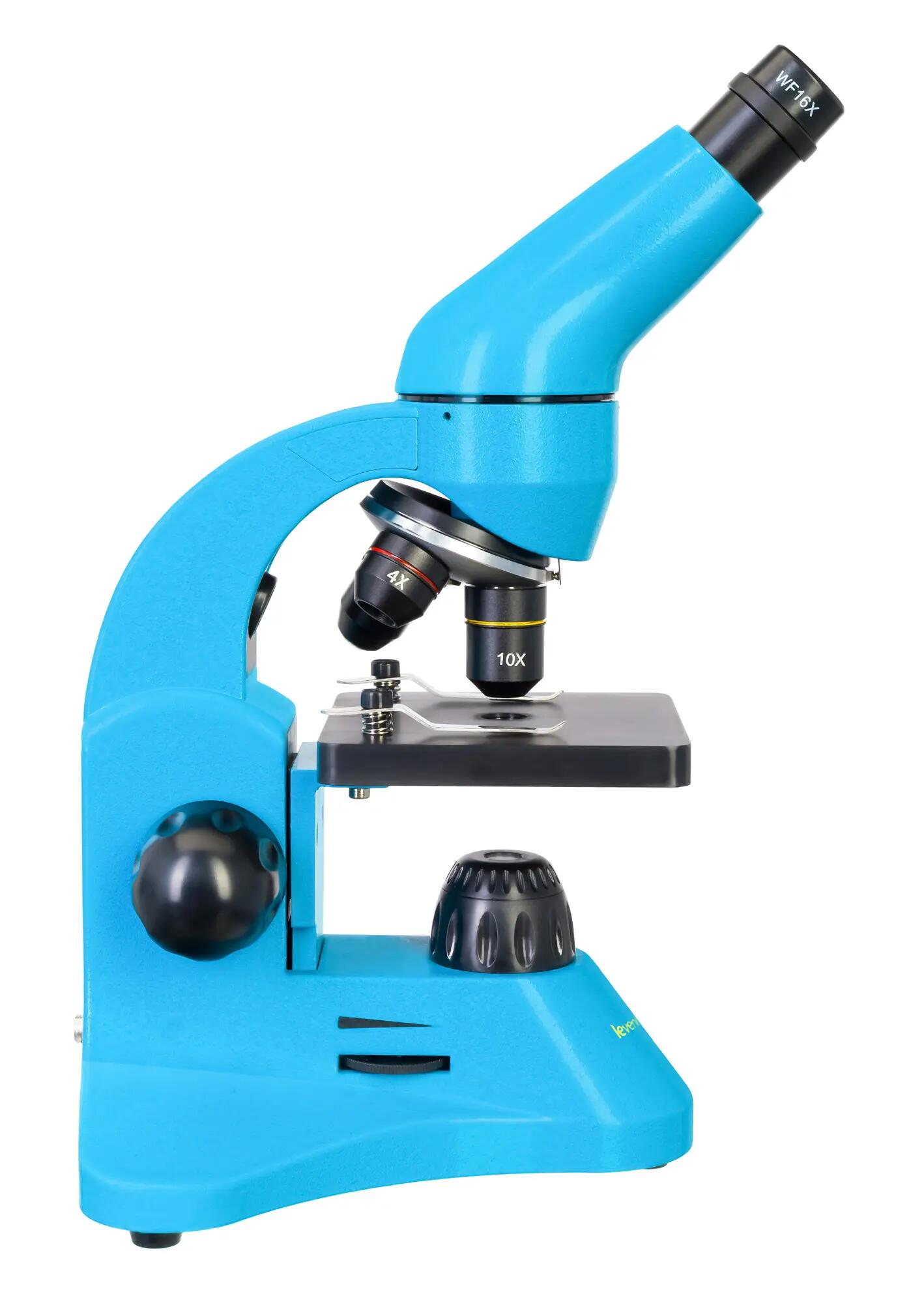 Microscopio Levenhuk Rainbow 50L PLUS Azzuro con libro in tedesco 8/15