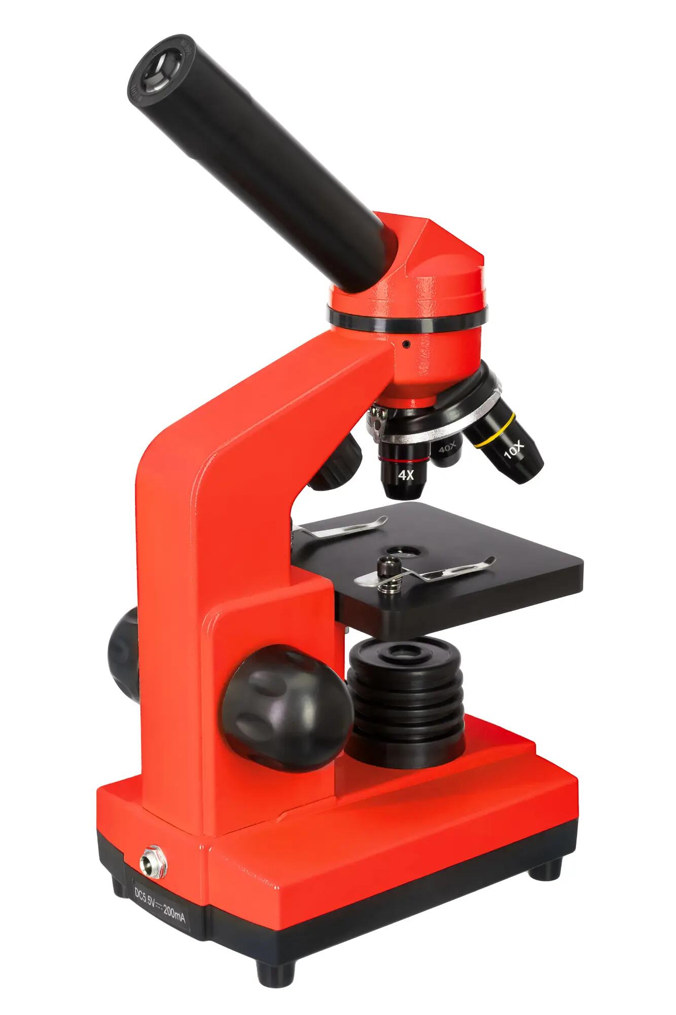 Microscopio Levenhuk Rainbow 2L Arancione con libro in inglese 6/14