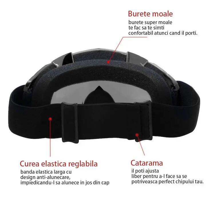 Lunettes de ski, protection UV, coupe-vent, lunettes de course anti-poussière 2/6