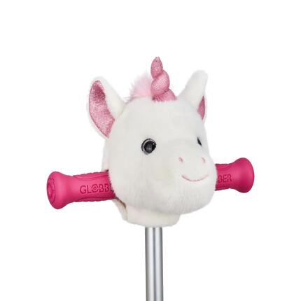 Tête peluche pour guidon de trottinette ou tricycle - Blanc