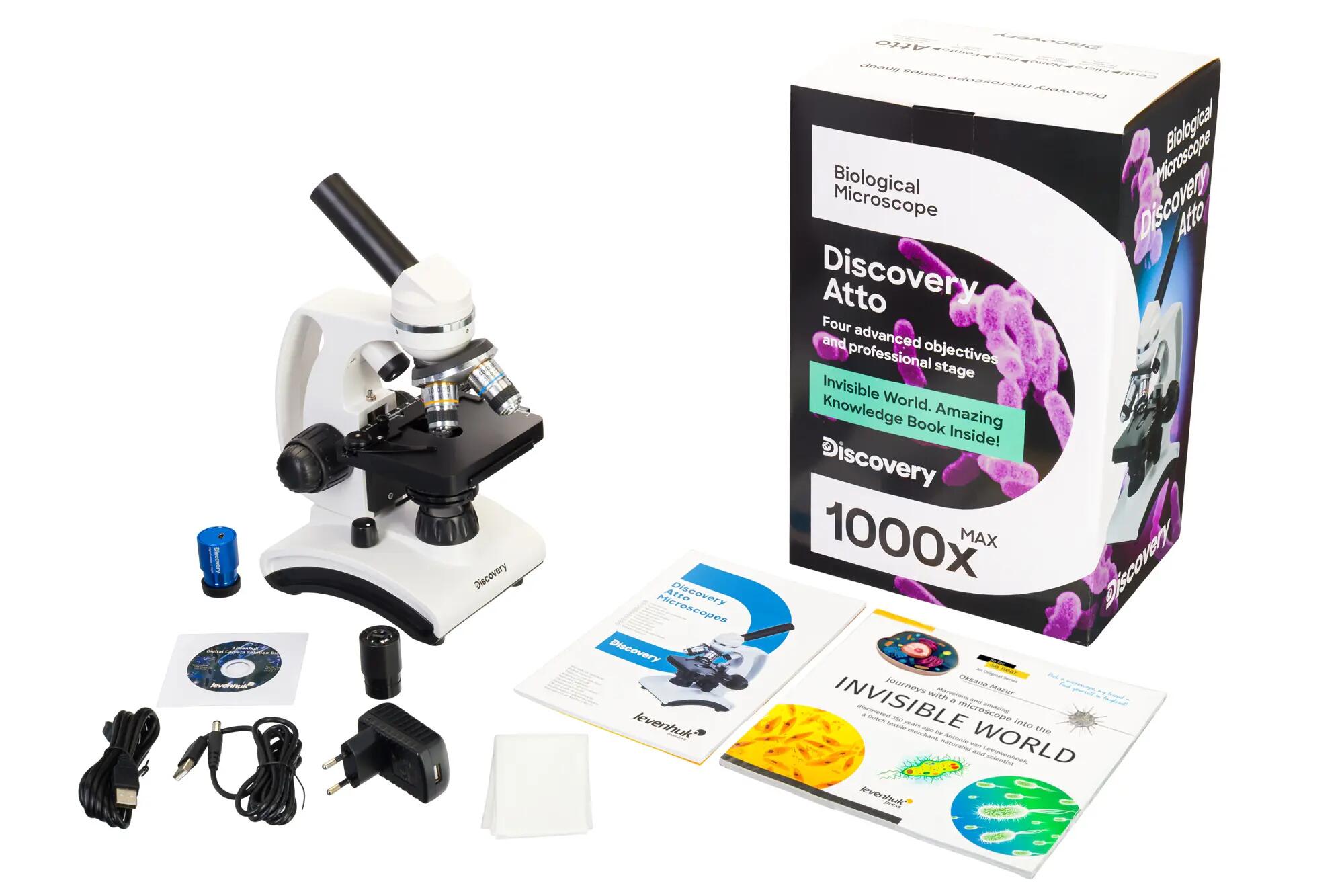 Microscopio digitale Levenhuk Discovery Atto Polar con libro in inglese 2/14
