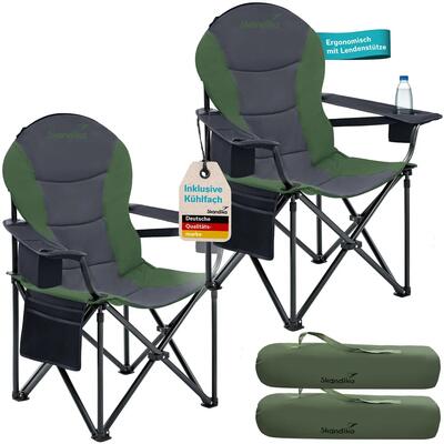 Set van 2 kampeerstoelen relax comfort - max. 160 kg - draagtas