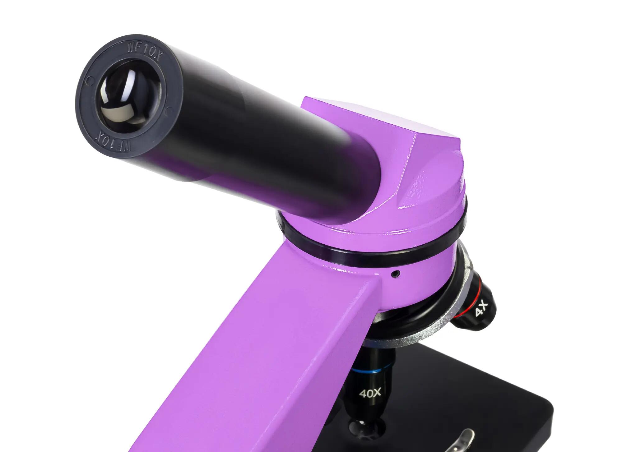Microscopio Levenhuk Rainbow 2L Ametista con libro in inglese 8/14