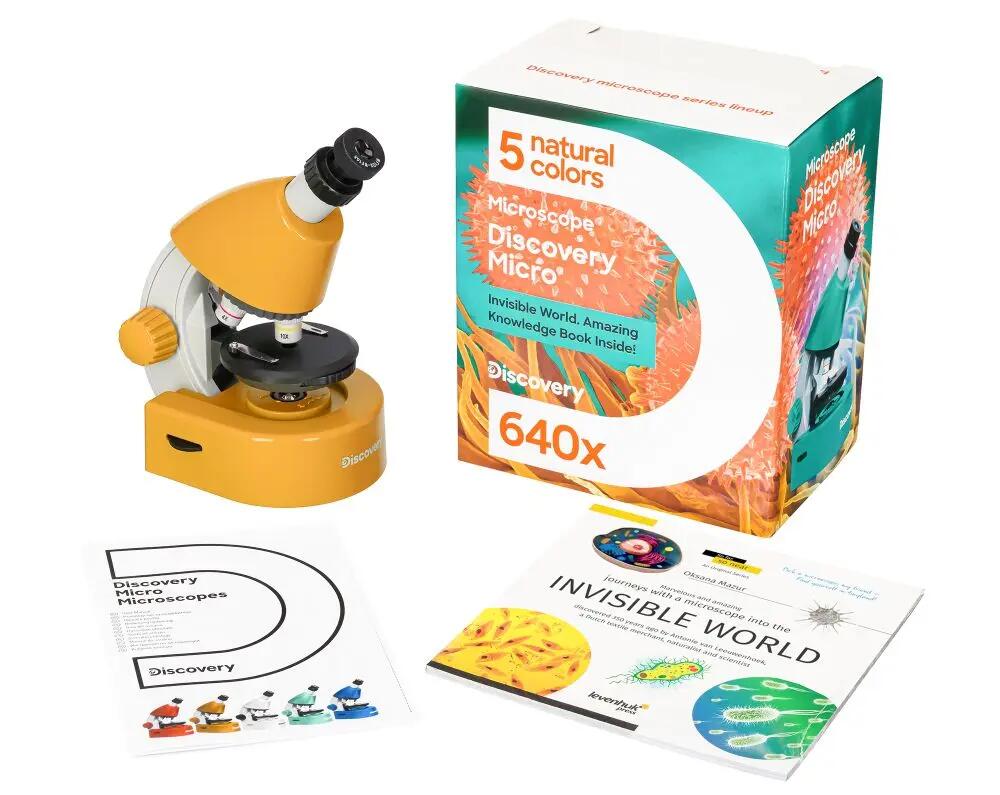 Microscopio Levenhuk Discovery Micro Solar con libro in inglese 4/15