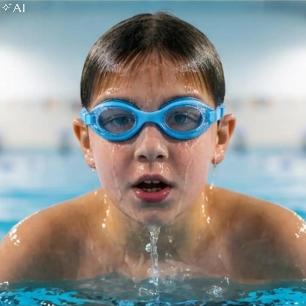 Okulary pływackie dla dzieci do pływania etui zatyczki Aqua-Sport Bubbly Look 7/7