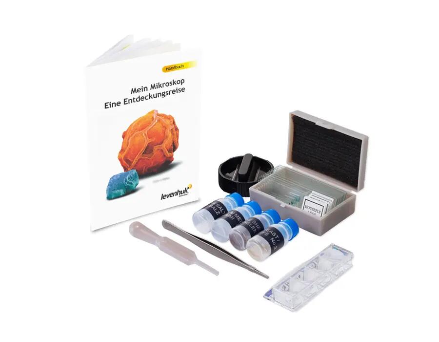 Microscopio Levenhuk LabZZ M101 Azzuro con libro in tedesco 13/13