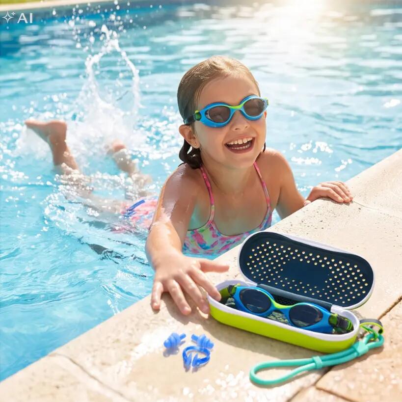 Okulary pływackie dla dzieci na basen do pływania z etui Aqua-Sport Monako 7/7