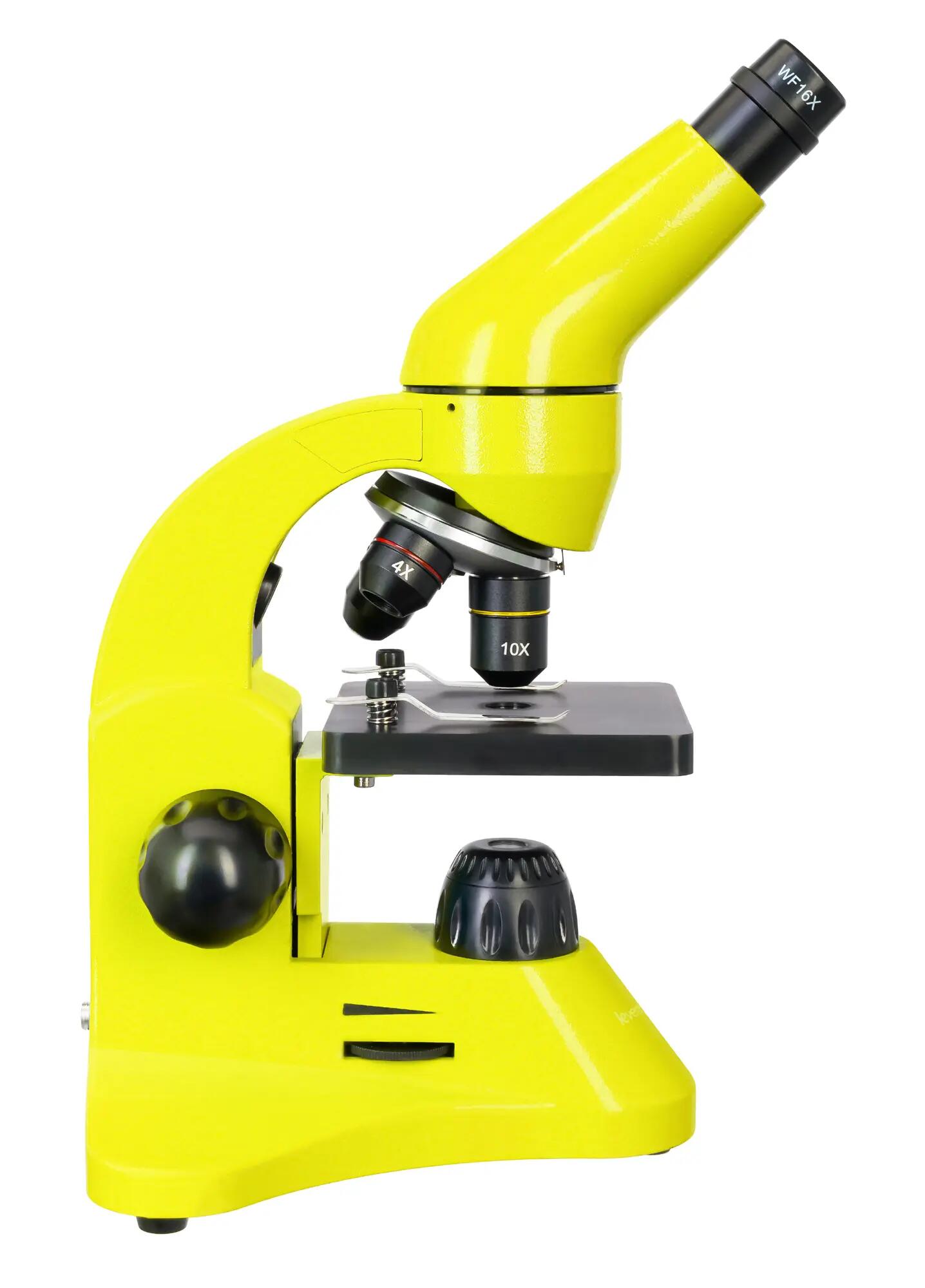 Microscopio Levenhuk Rainbow 50L PLUS Verde limetta con libro in tedesco 8/15