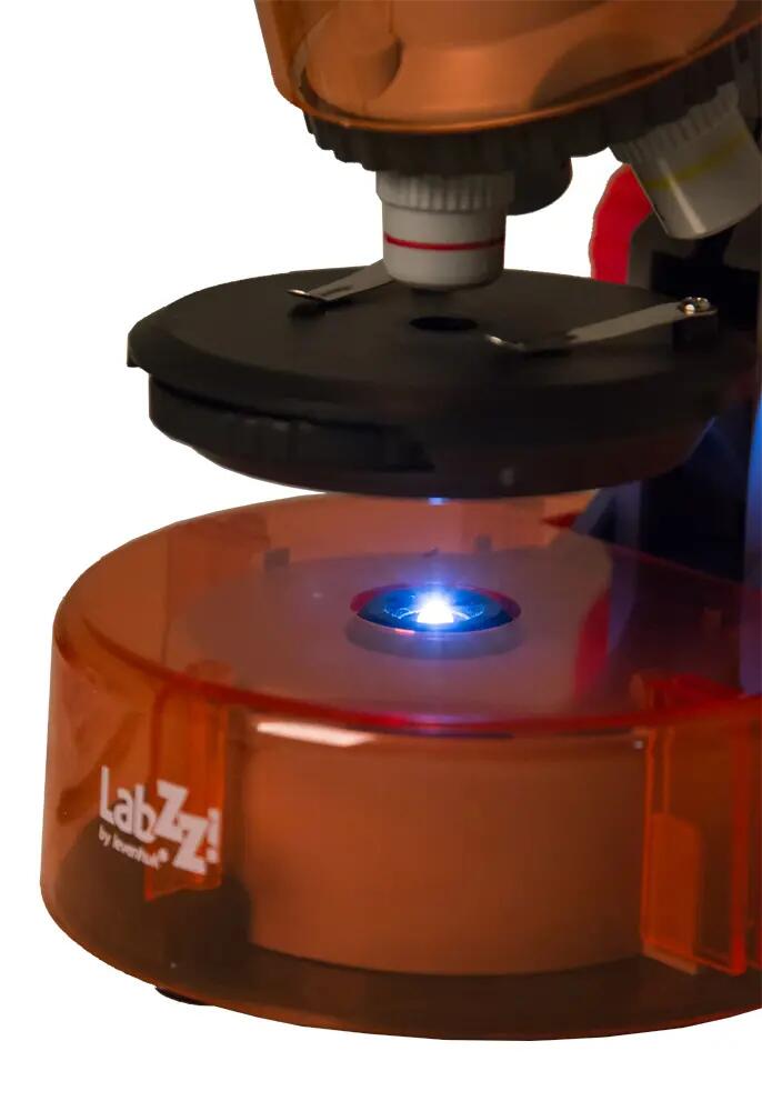Microscopio Levenhuk LabZZ M101 Arancione con libro in tedesco 8/13