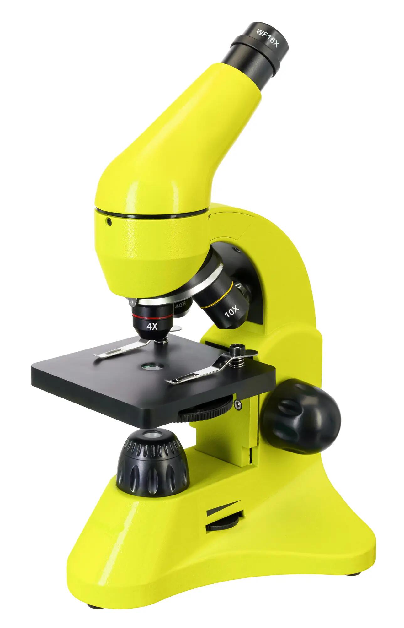 Microscopio Levenhuk Rainbow 50L PLUS Verde limetta con libro in tedesco 6/15