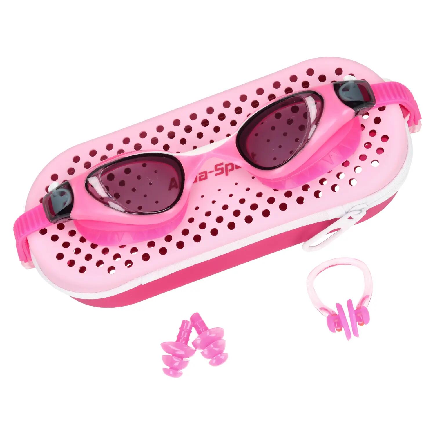 Okulary pływackie dla dzieci na basen do pływania z etui Aqua-Sport Monako 6/7