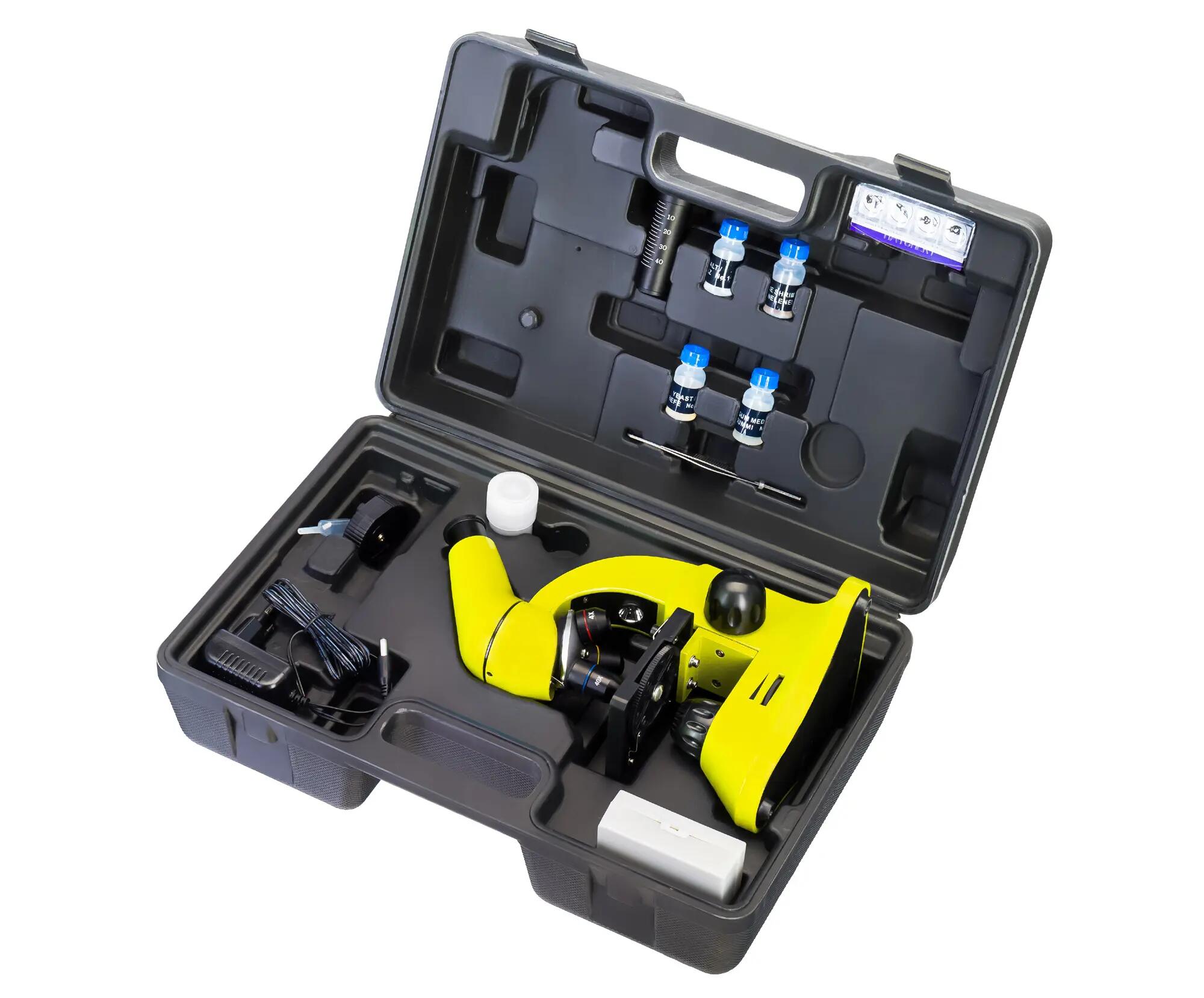 Microscopio Levenhuk Rainbow 50L PLUS Verde limetta con libro in tedesco 4/15