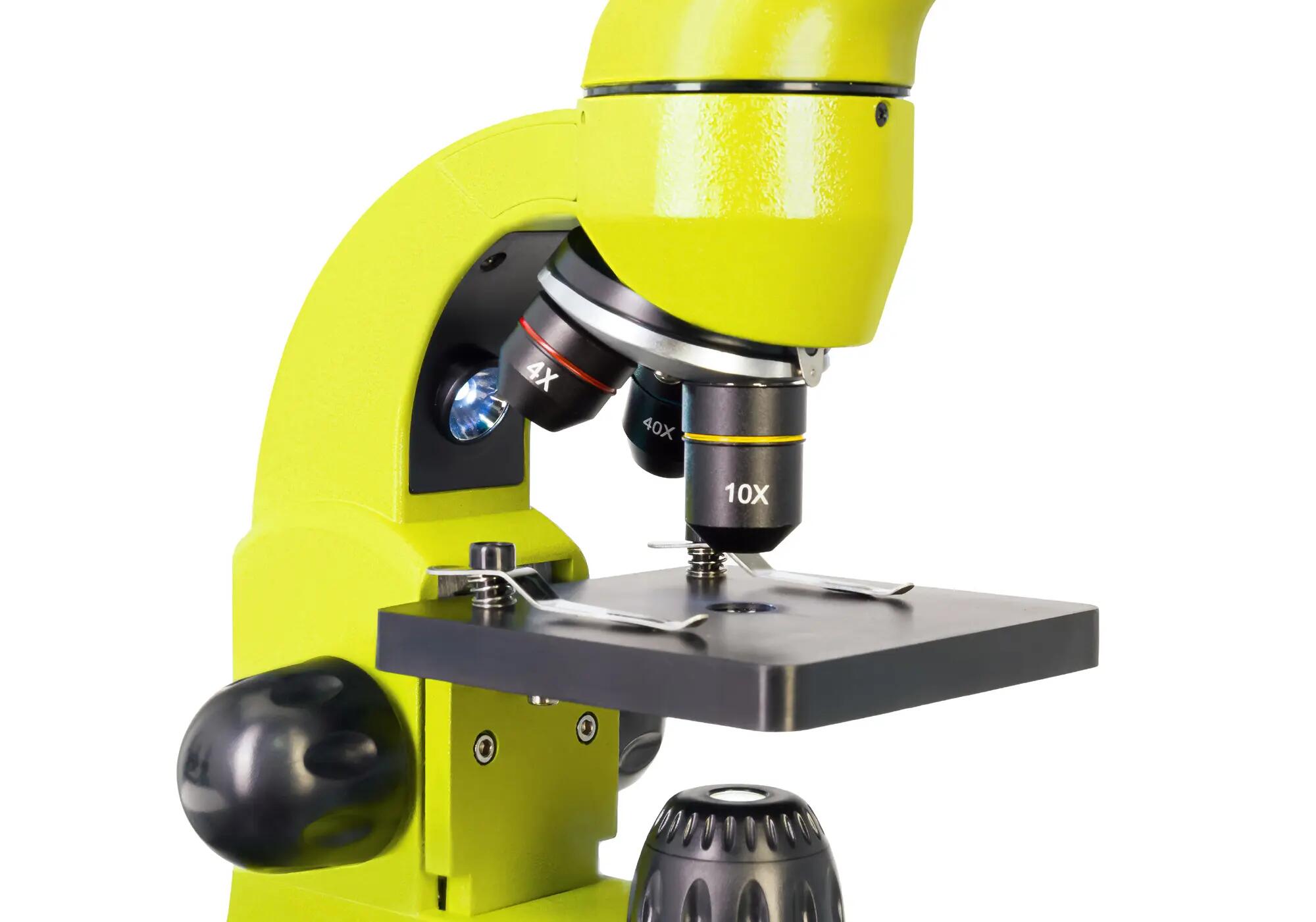 Microscopio Levenhuk Rainbow 50L Lime con libro in Bulgaro 10/15