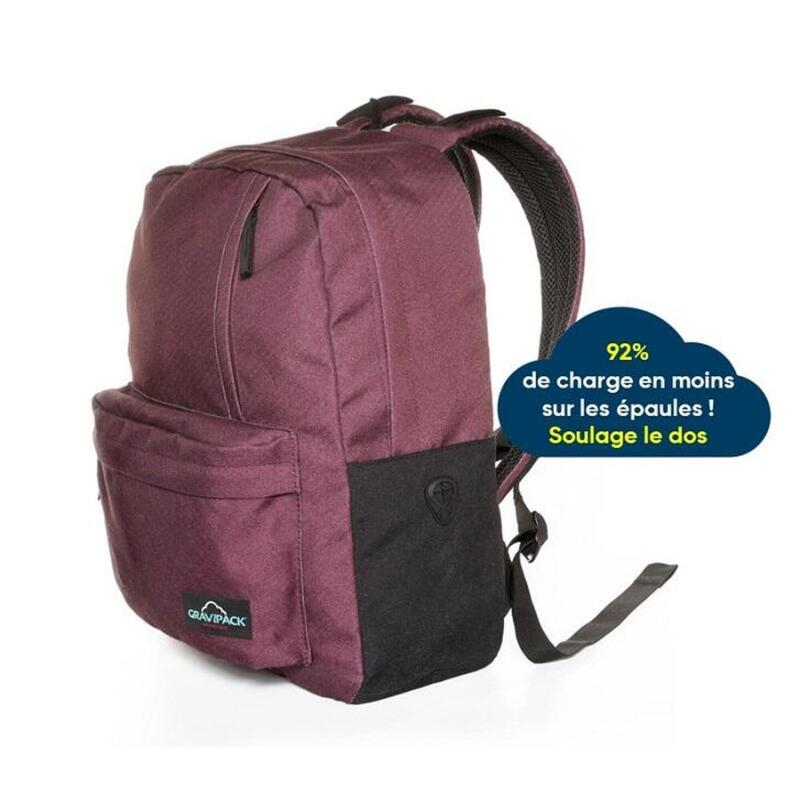Rugzak voor school en sport - Feather bordeaux