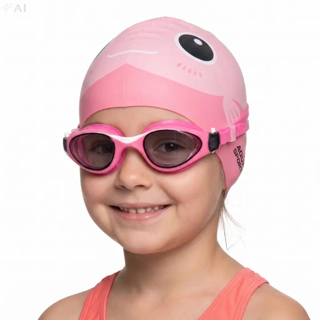 Okulary pływackie dla dzieci na basen do pływania z etui Aqua-Sport Monako 4/7