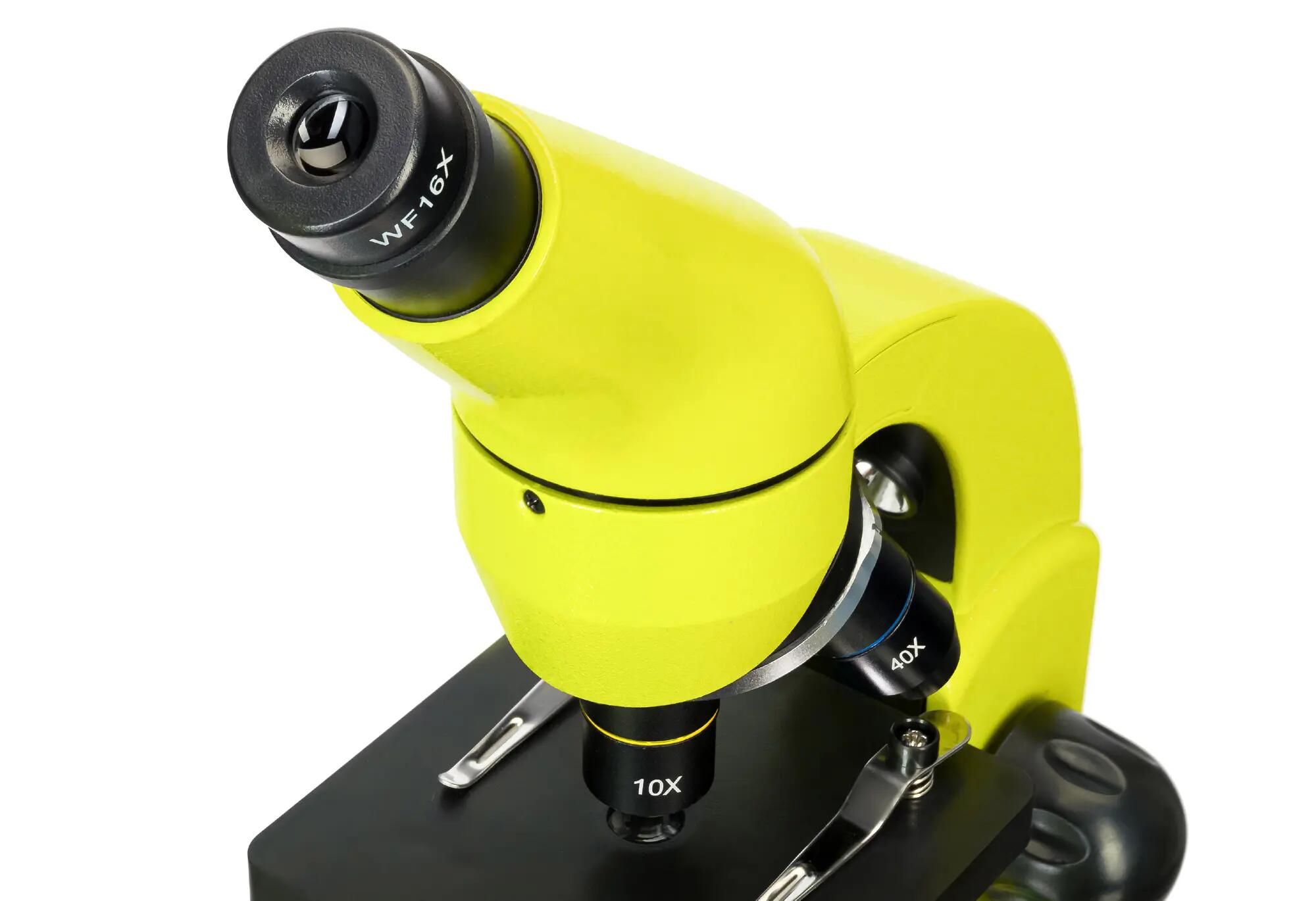 Microscopio Levenhuk Rainbow 50L PLUS Verde limetta con libro in tedesco 11/15