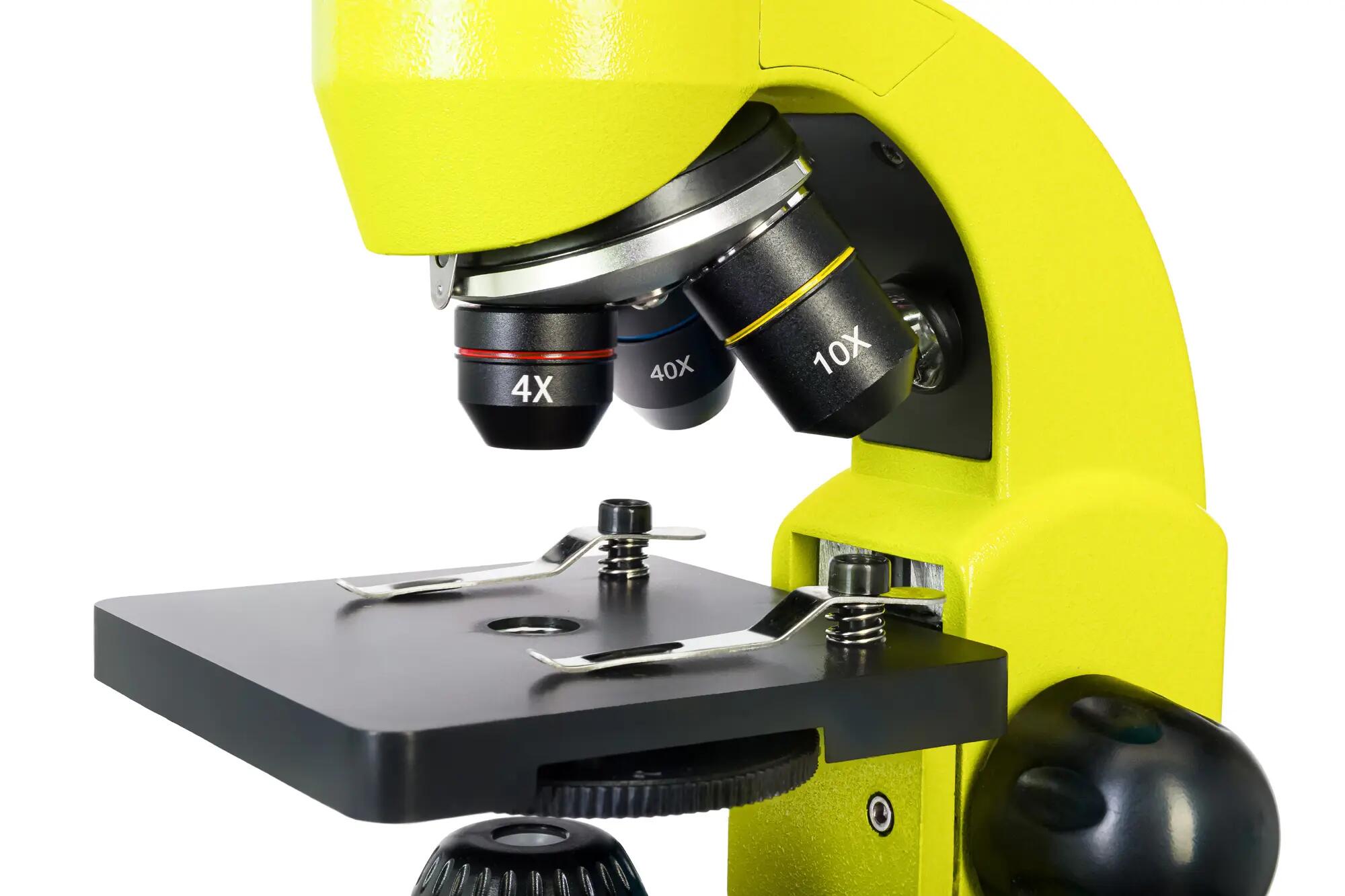 Microscopio Levenhuk Rainbow 50L Lime con libro in Bulgaro 6/15