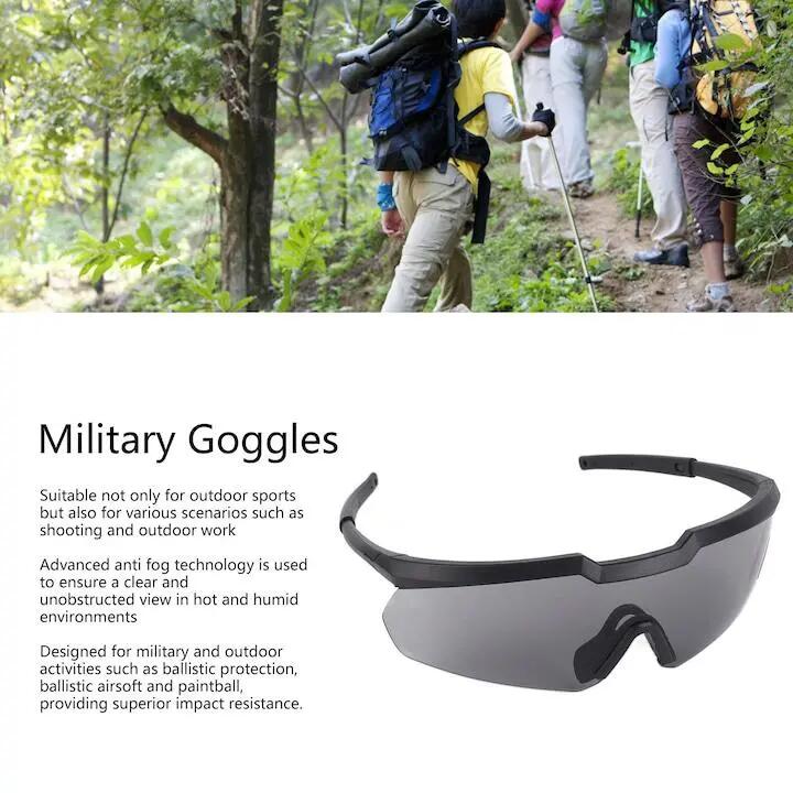 Lunettes militaires antibuée, résistantes aux chocs, légères et confortables 4/4
