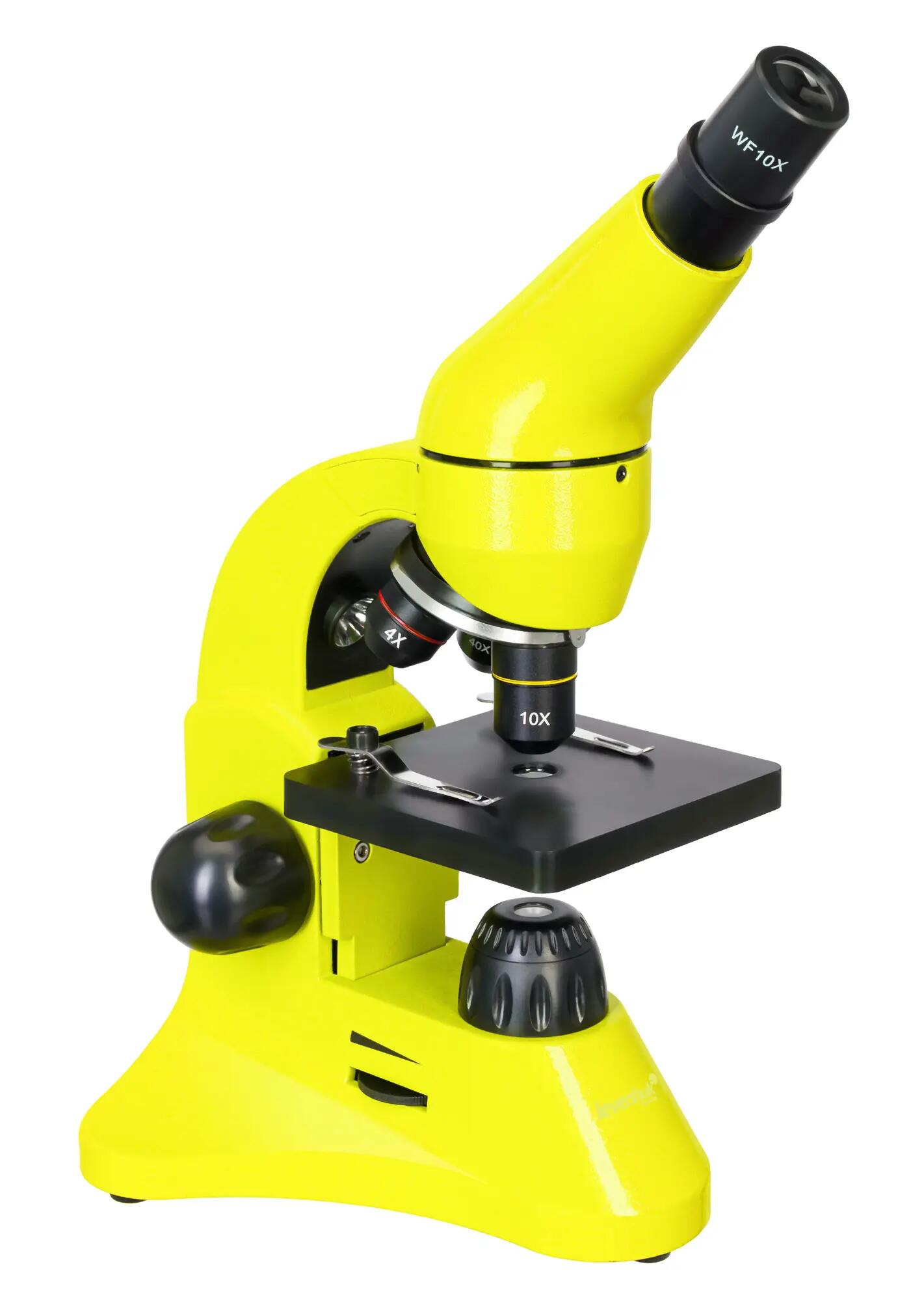 Microscopio Levenhuk Rainbow 50L Lime con libro in Bulgaro 5/15