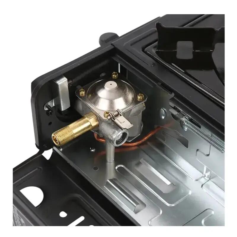 Kuchenka turystyczna gazowa 2w1 z piezozapalarką Przenośna Waliznka Adapter 9/10