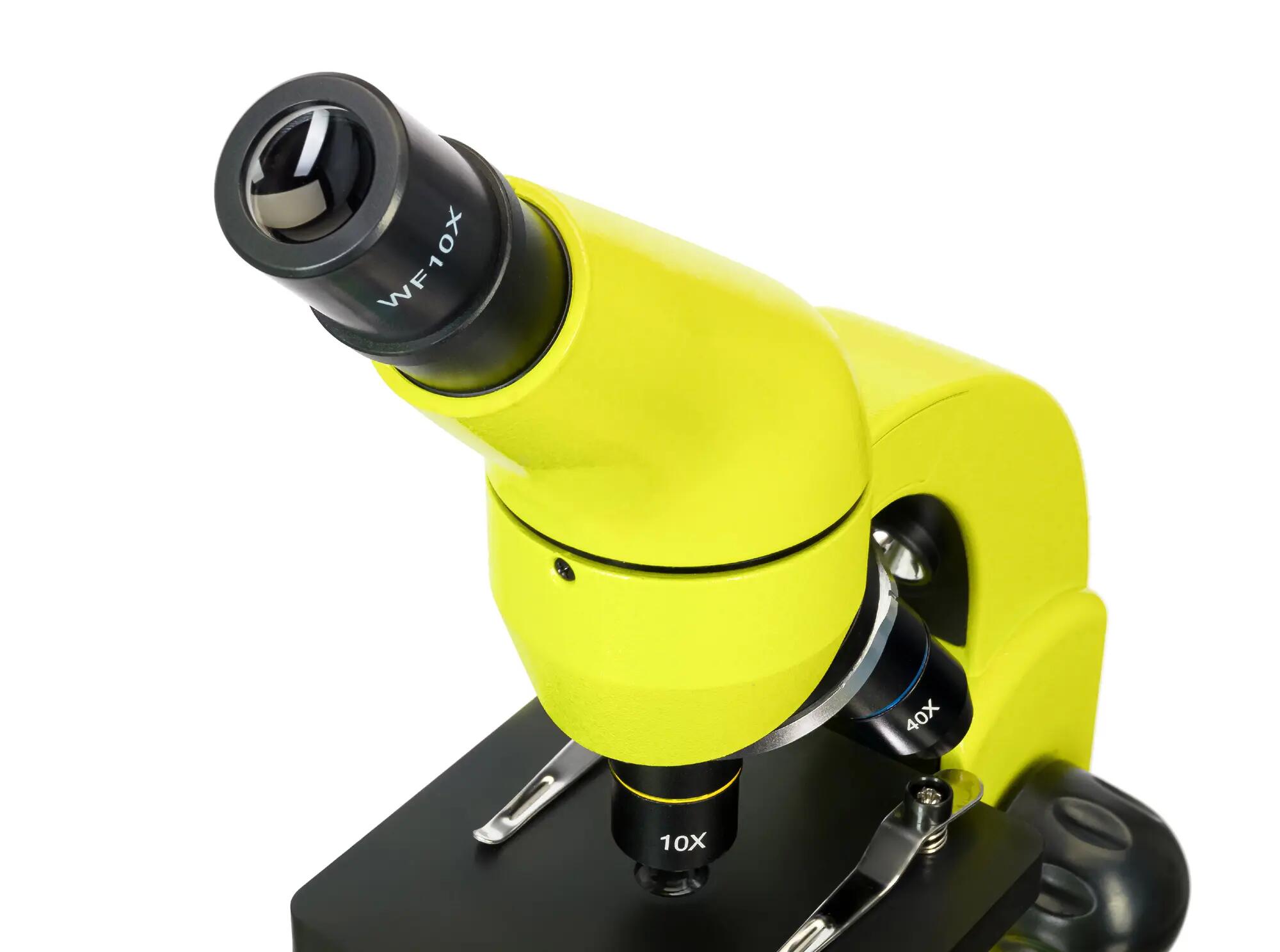 Microscopio Levenhuk Rainbow 50L Lime con libro in Bulgaro 7/15