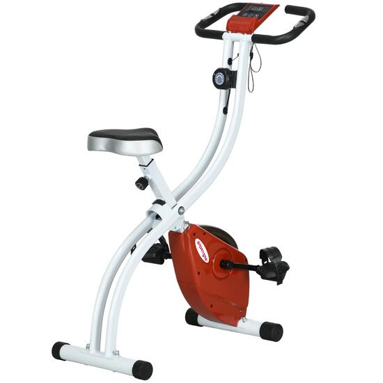 Vélo d'appartement magnétique pliable avec 8 niveaux de résistance et selle régl