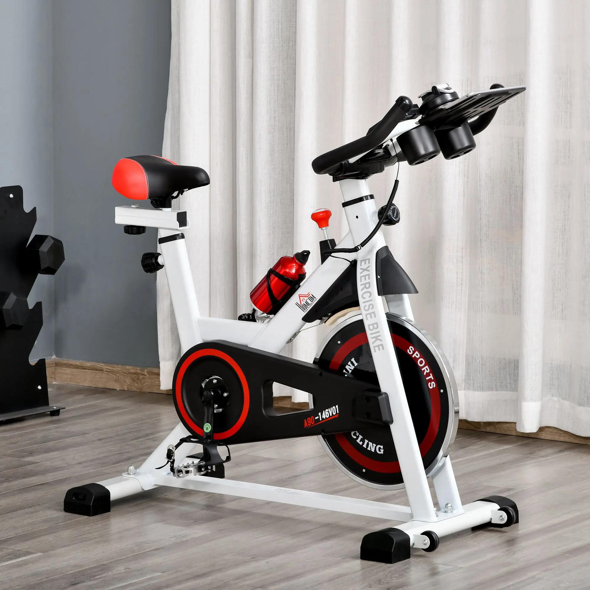 Vélo d'appartement avec résistance réglable, vélo de fitness professionnel et 4/9